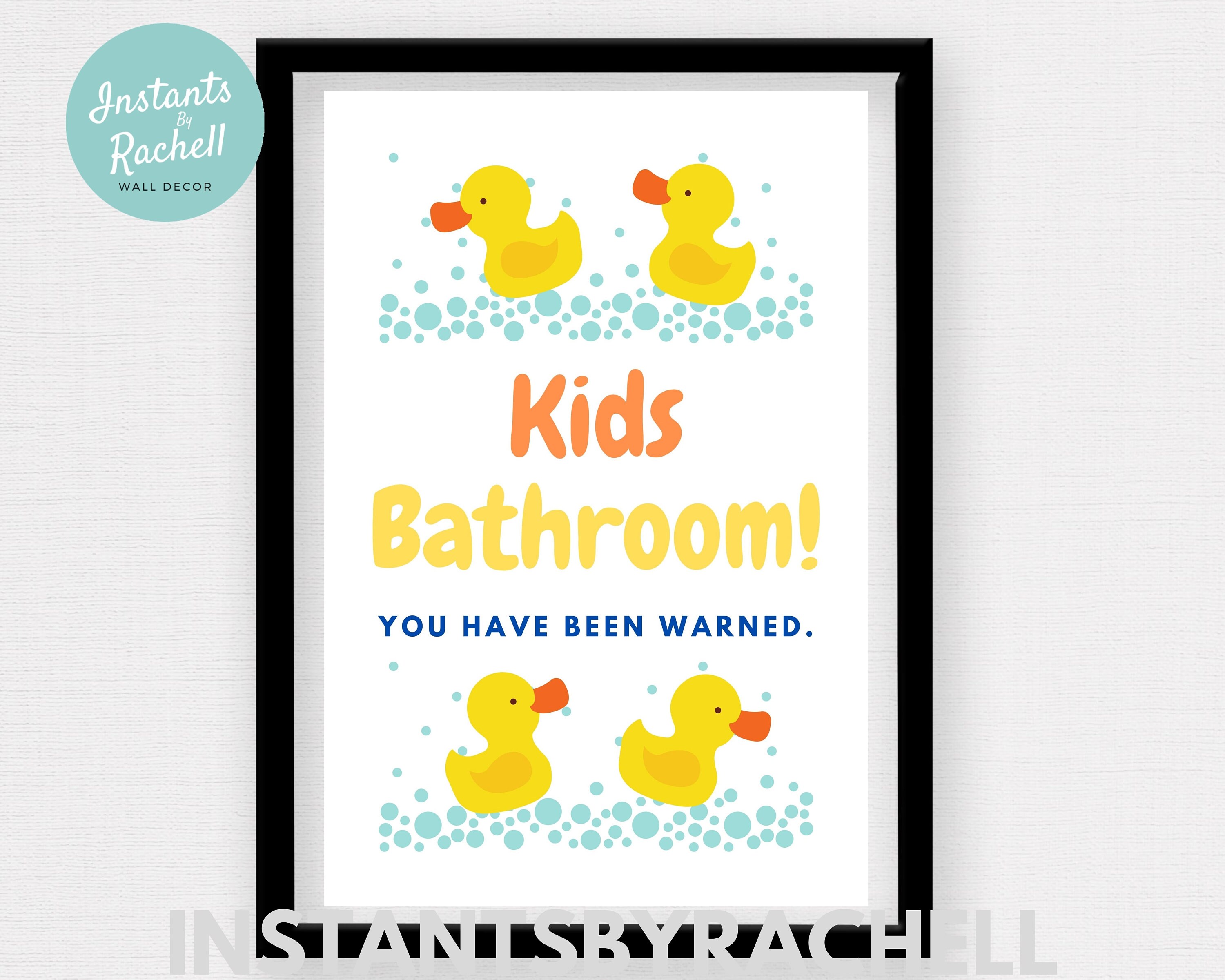 Kids bathroom sign Funny Toilet art Printable Wall Art | Etsy