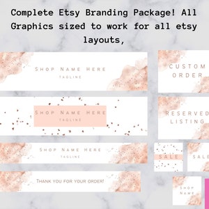 Etsy shop banner template, Editable Etsy banner, Small business branding package, Branding and logo, Etsy branding package, Diy shop design image 5