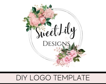 Logotipo de fiesta, logotipo floral DIY, logotipo artesanal, diseño de logotipo de moda, logotipo de marca de agua, diseño de logotipo de pestañas, diseño de logotipo artesanal para empresas