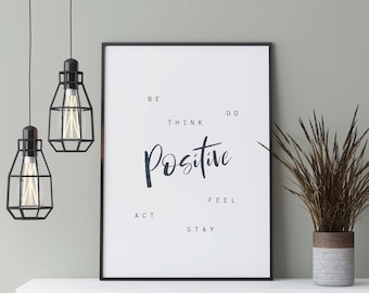 Positive Poster, Positive Quote Signs, Positive Sayings, Positive Quote Card, Positive Message, Positive Words Card, Minimal ArtWork, MENTAL