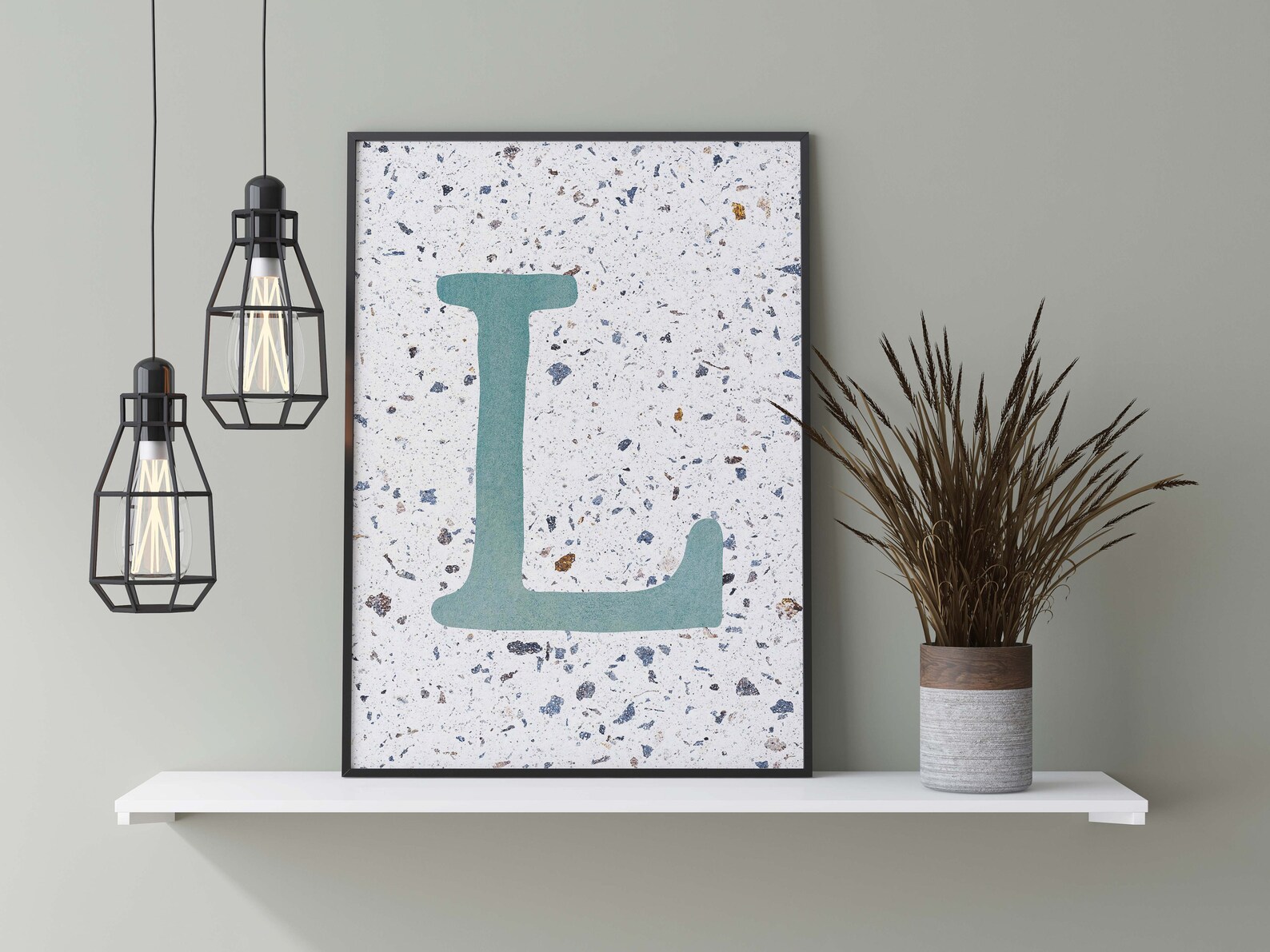 Letter L Print, Large Letter Print, Custom Initial Print, Initial