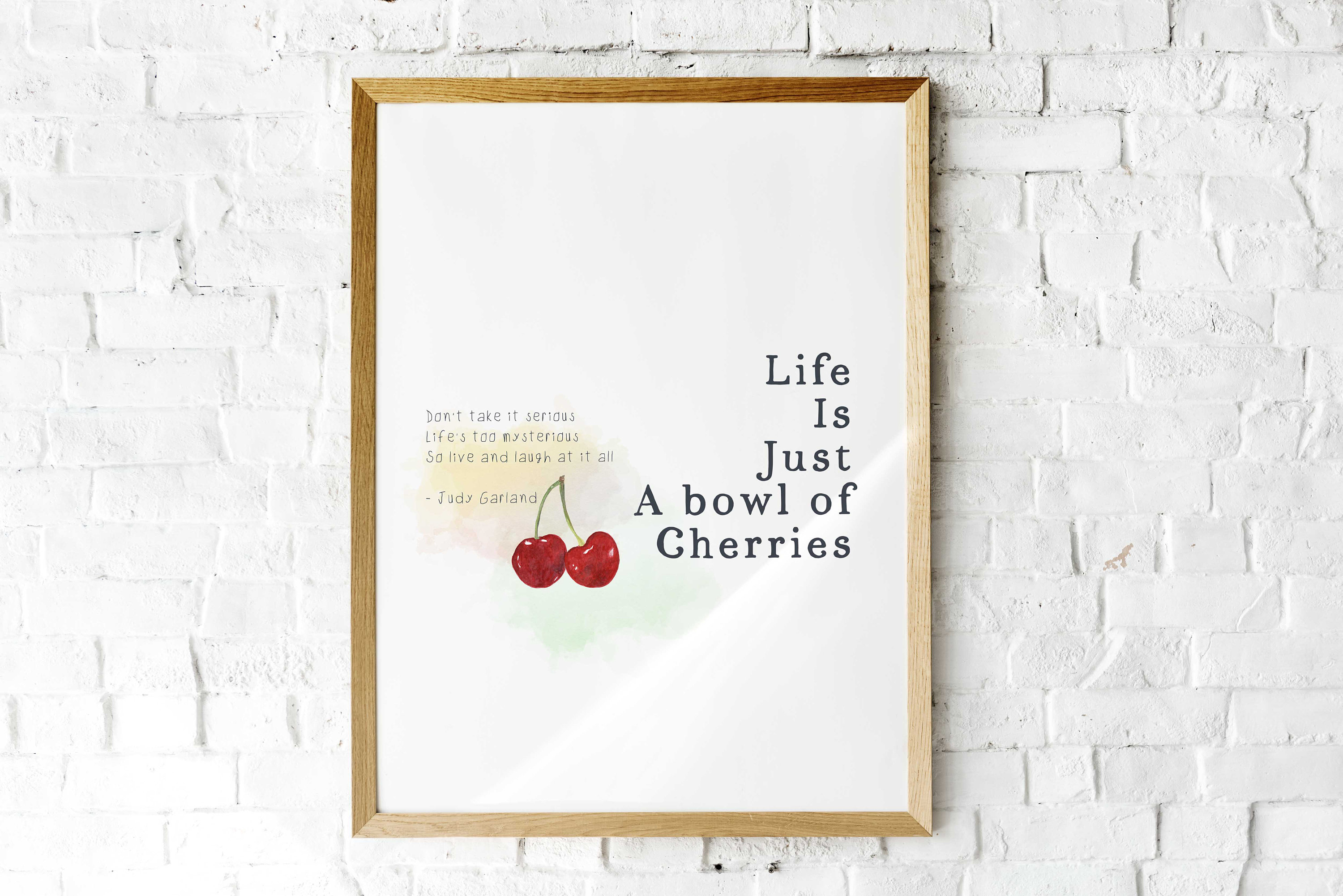 Watercolor Cherry Song Lyrics Print Cherry Wall Art Song Etsy