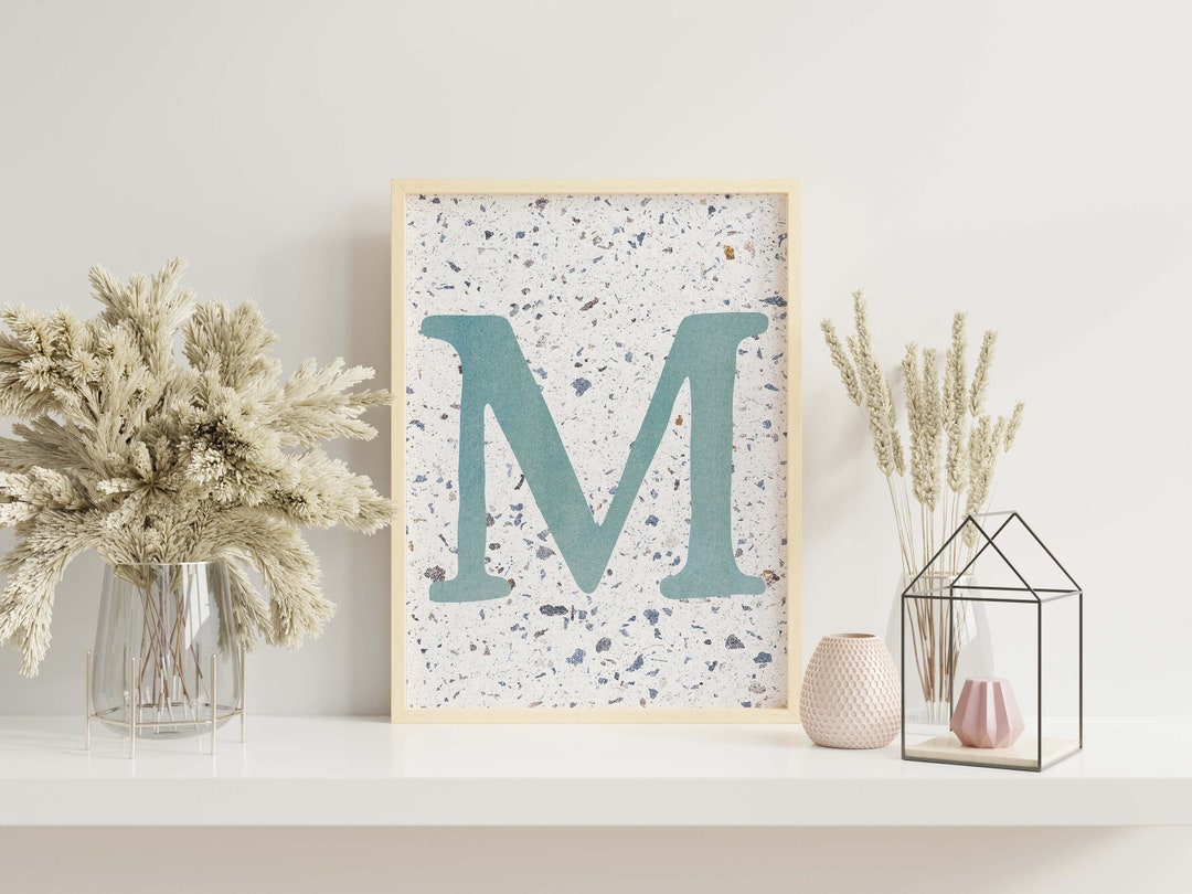 Letter M Print, Large Letter Print, Custom Initial Print, Initial ...