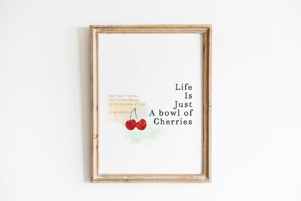 Watercolor Cherry Song Lyrics Print Cherry Wall Art Song Etsy