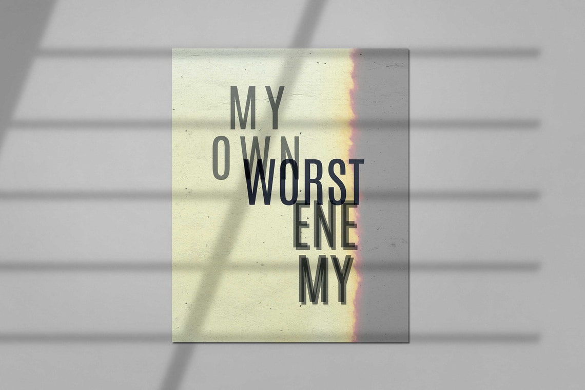 My Own Worst Enemy Worst Enemy I Am My Own My Enemies Song | Etsy