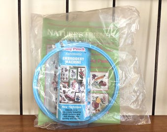 Easy Punch Automatic Embroidery Machine and Iron On Transfers Kit for Crafting, New Sealed