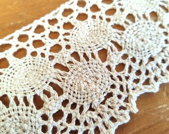 Vintage Cluny Lace Ivory Cotton 2 1/2" Wide X 128" Long Final Yardage 3.5 Yards