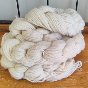 Ivory Needlepoint Wool Yarn Hank Extra Large 349 Grams
