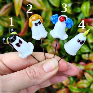 Ghost to plant indoor decoration halloween and fall for potted plant