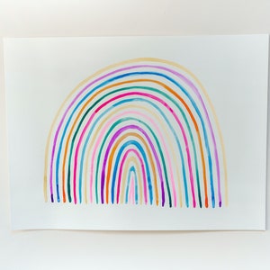 Bright Lights Rainbow Watercolor Print