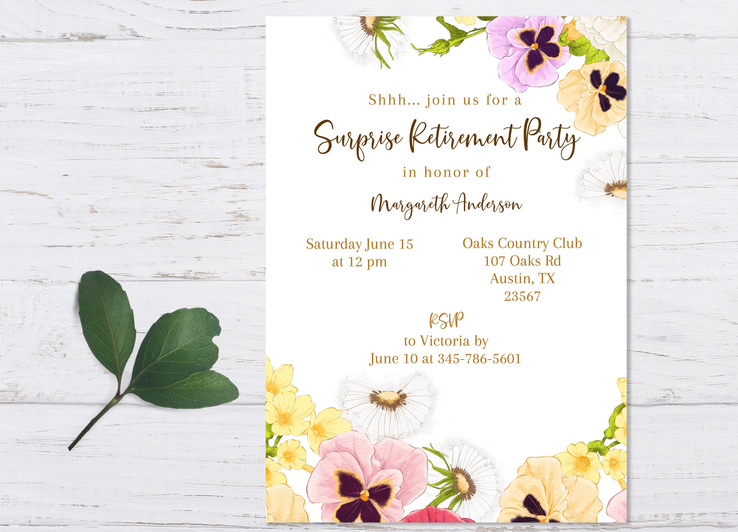 Surprise Retirement Party Invitation, Surprise Retirement Party ...