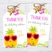 Pineapple Thank You Tag, Pineapple Thank You Favor Tag, Pineapple Favor ...