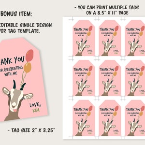 Goat Farm Party Invitation, Editable Goat Birthday Invitation, Goat ...