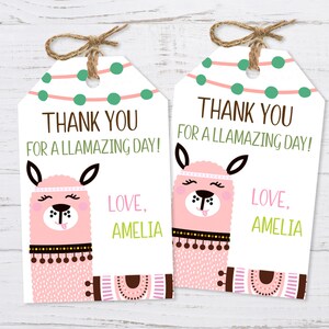 Llama Thank You Tags, Llama Thank You Gift Tag, Llama Favor Tags, Llama Printable Tags, Llama Editable Tags, Llama Gift Tags