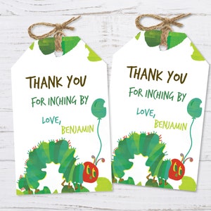Hungry Caterpillar Thank You Tag, Hungry Caterpillar Favor Tags, Very Hungry Caterpillar Printable Gift Tags