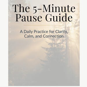 Pausens kraft | 5-minuters mindfulness-arbetsbok | Digital självreflektionsdagbok | Lugn, klarhet och närvaroövningar (ifyllbar PDF)