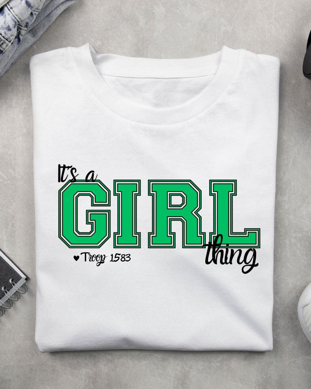 Girl Scout Shirt digital download, girl scout gifts, Girl Scouts, black lettering