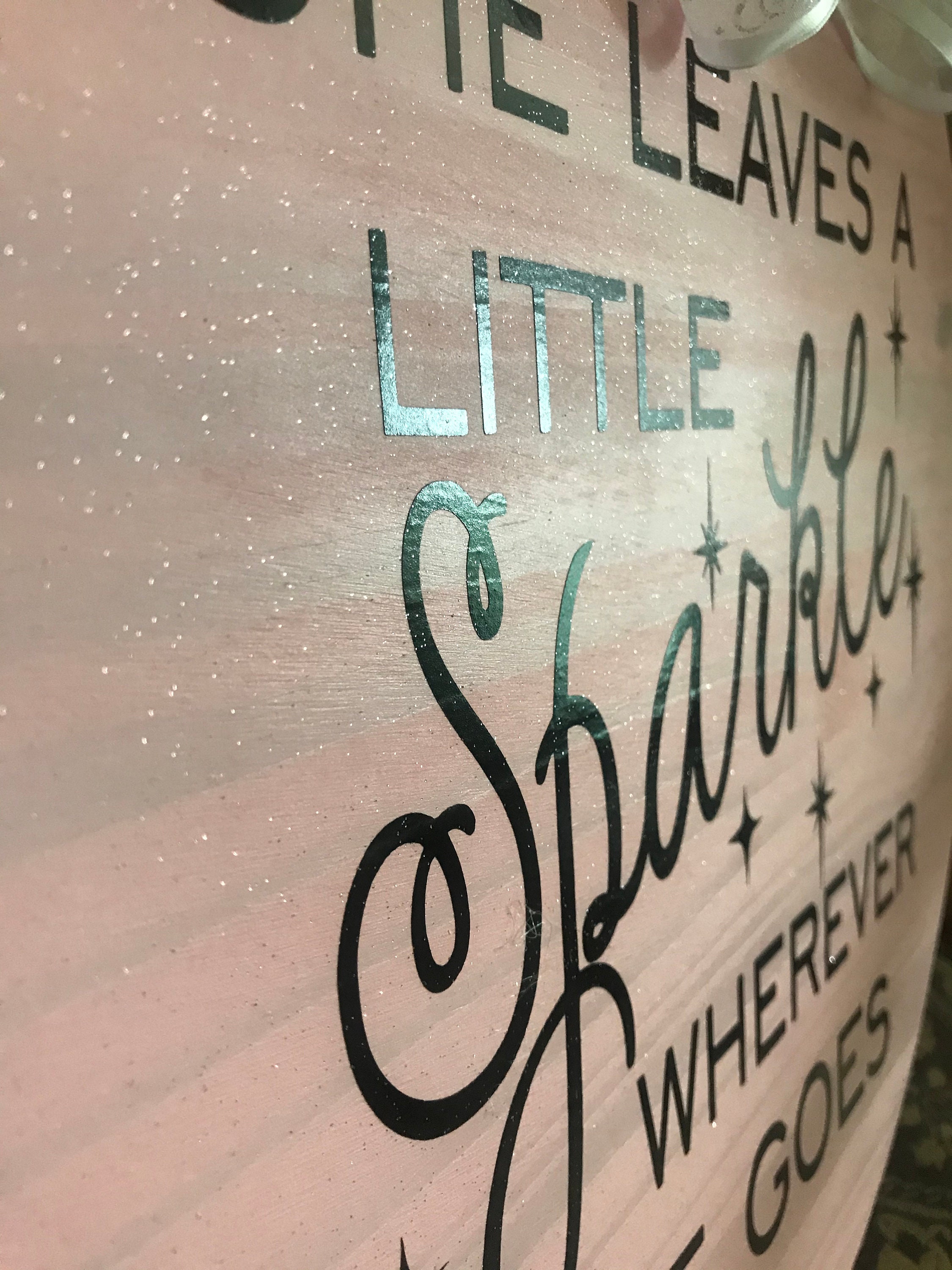 Beautiful Pink Sparkly Wall Decor Etsy