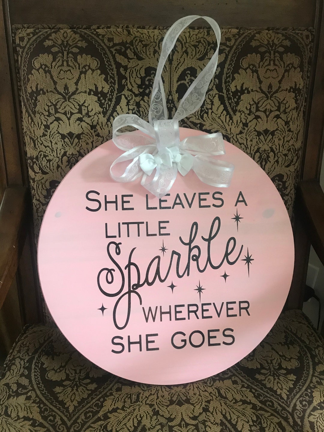 Beautiful Pink Sparkly Wall Decor Etsy