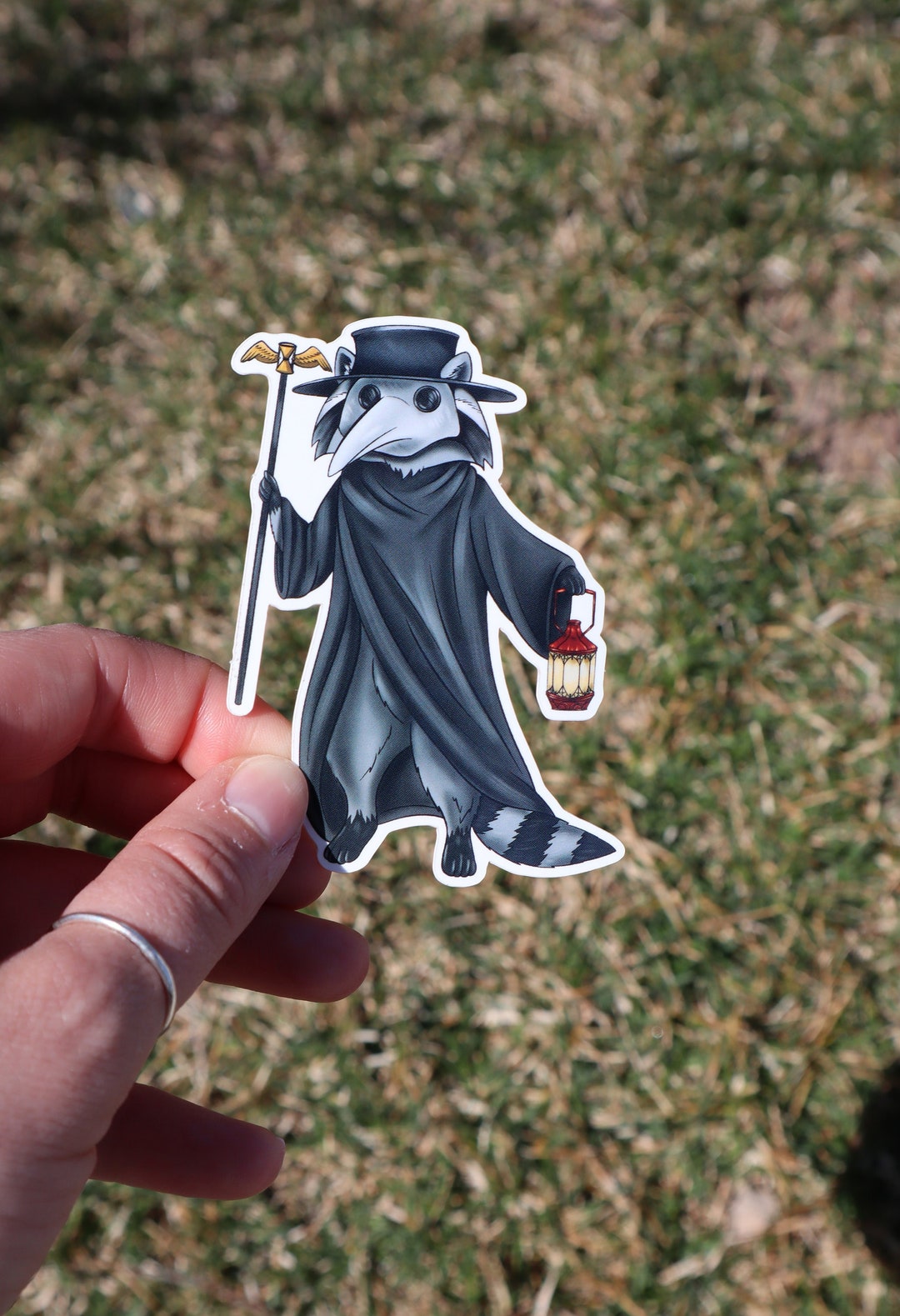 Plague Doctor Raccoon Waterproof Vinyl Sticker - Etsy