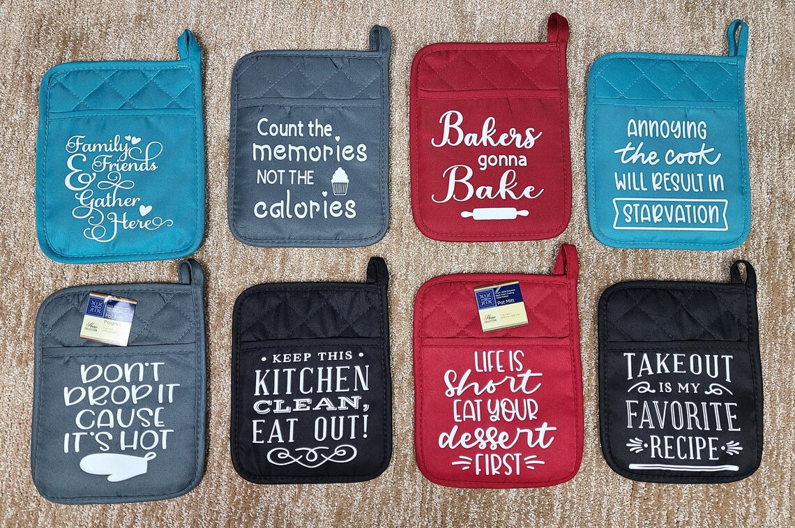 Pot Holders Various Funny Sayings | Etsy