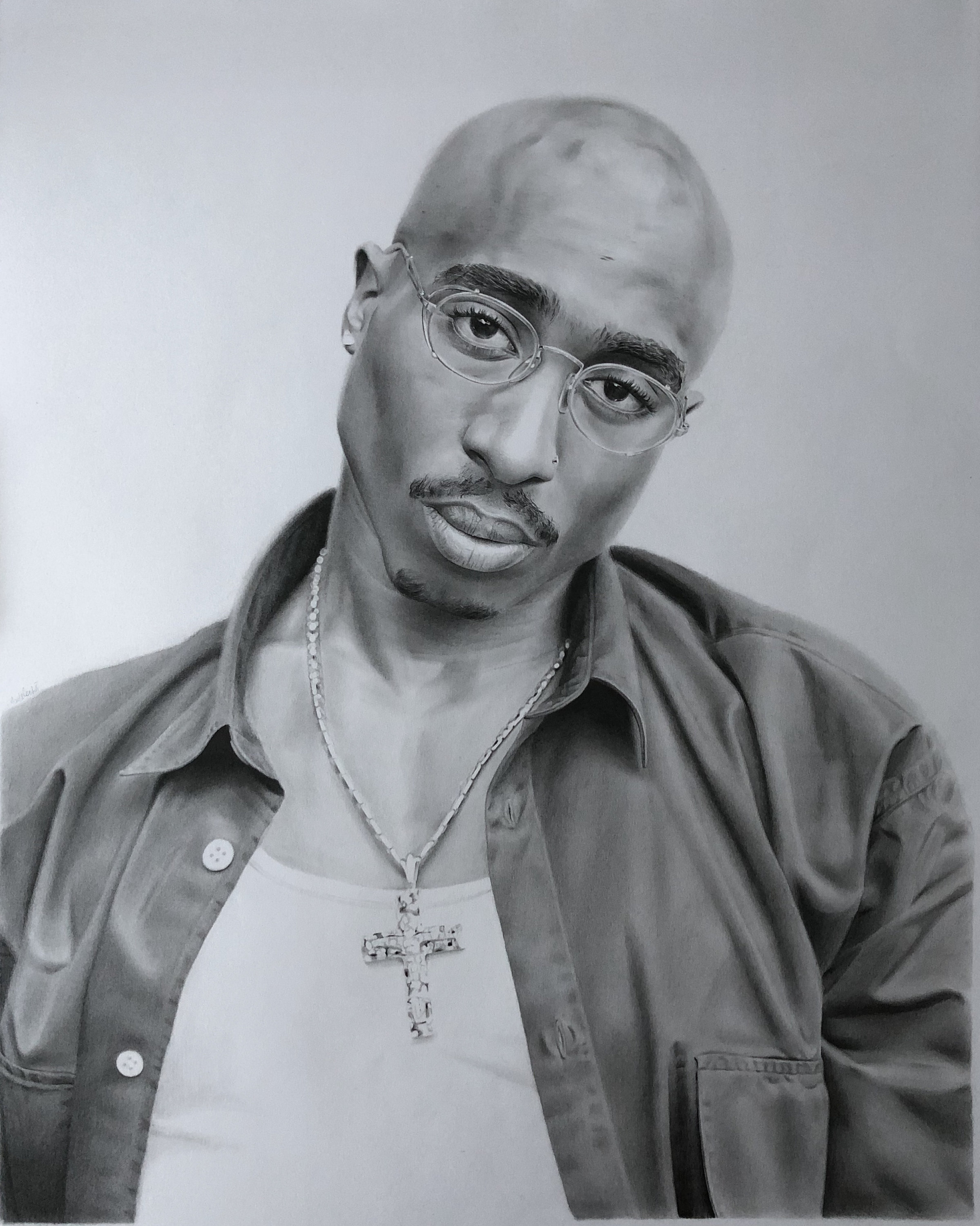 Dessin Orginal, Portrait de Tupac Shakur