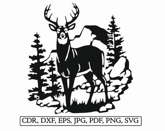 Deer Skull Panel Etsy