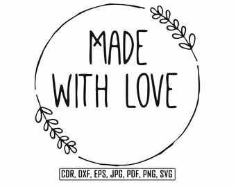 Made With Love Svg Etsy
