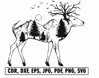 Bathroom Deer Svg Etsy