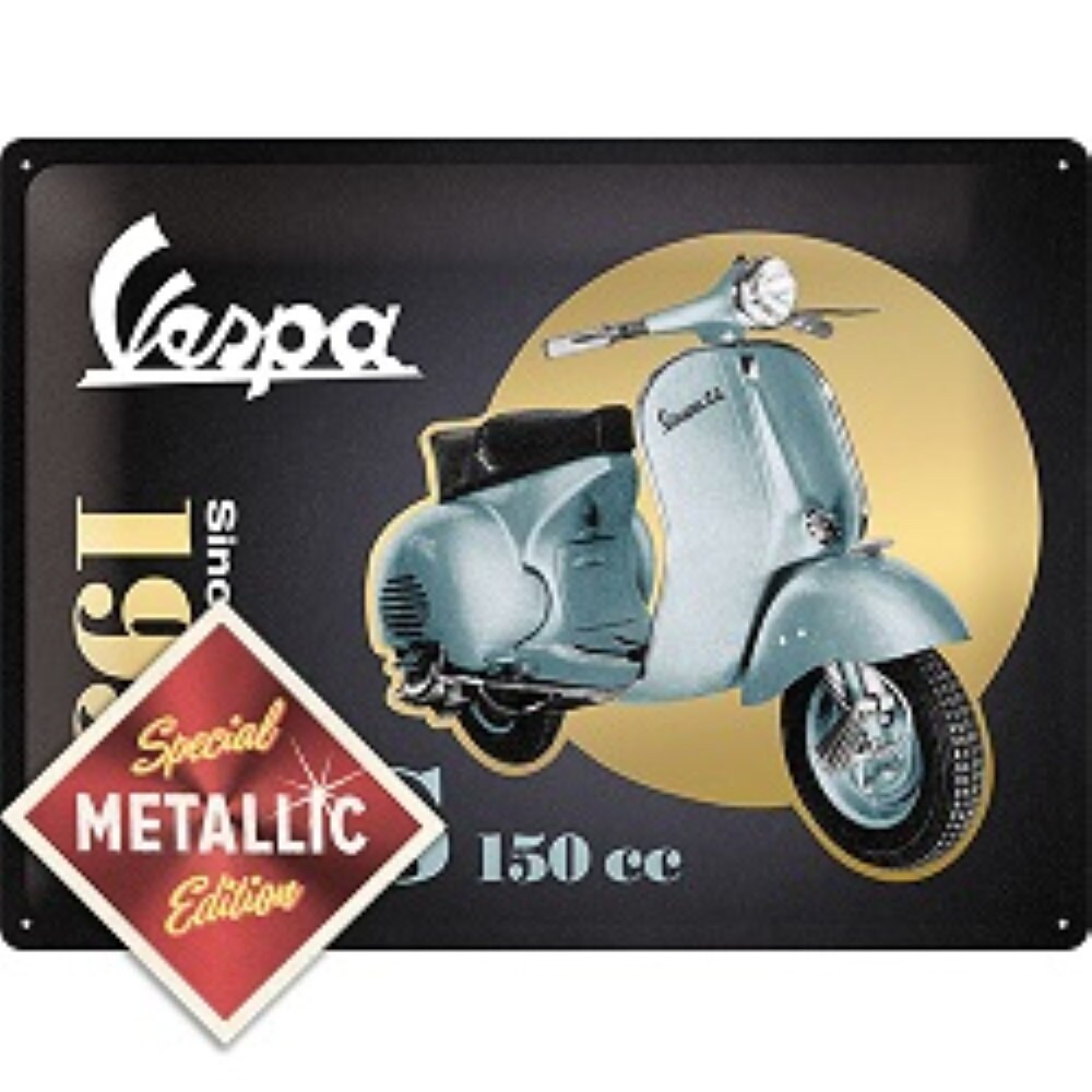 Plaque Métal Relief 40x30cm Vespa Gs 150Cc