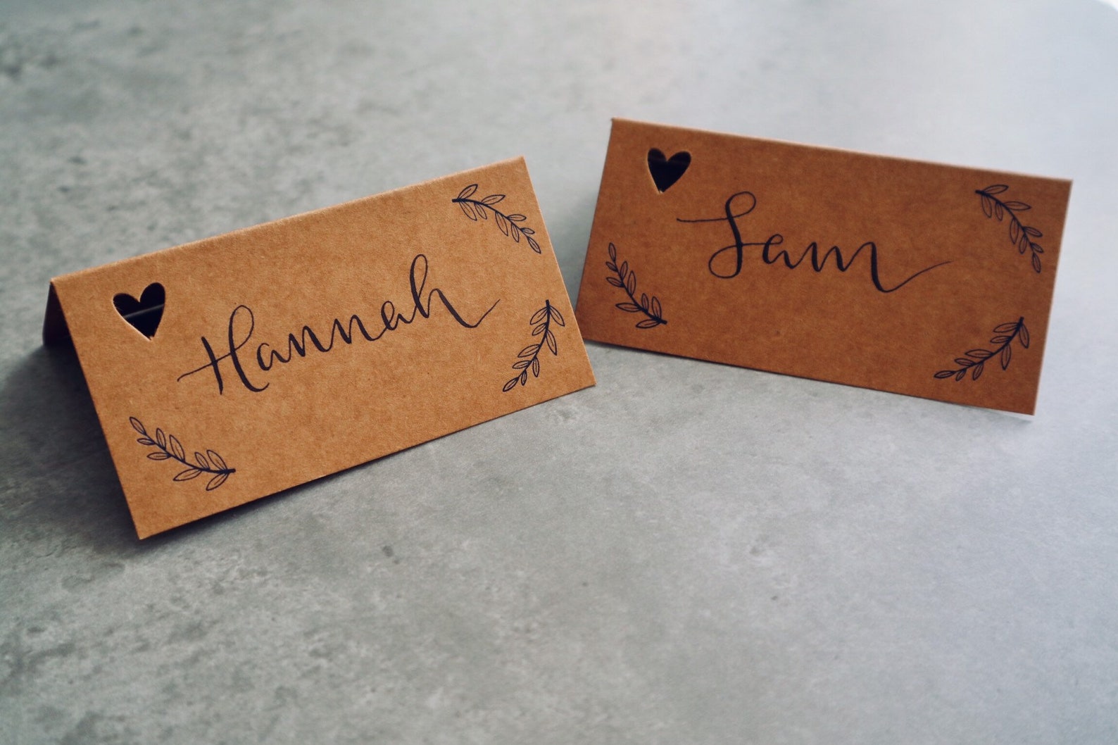 RUSTIC PLACE CARDS Wedding Place Cards Rustic Wedding Décor Etsy UK