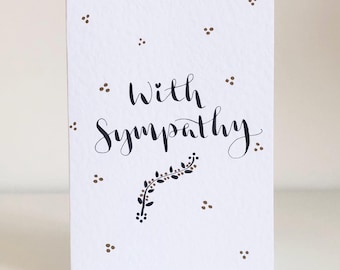 Handmade Sympathy Card: Elegant Bereavement Condolences