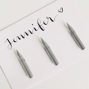 Set of 3 Nikko G Nibs – Flexible Dip Pen Nibs for Modern Calligraphy and Copperplate Writing
