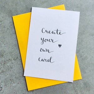 CARTE vierge personnalisée - cartes manuscrites - cartes personnalisées - belle carte cadeau - cartes imprimées personnalisées - carte pour lettres