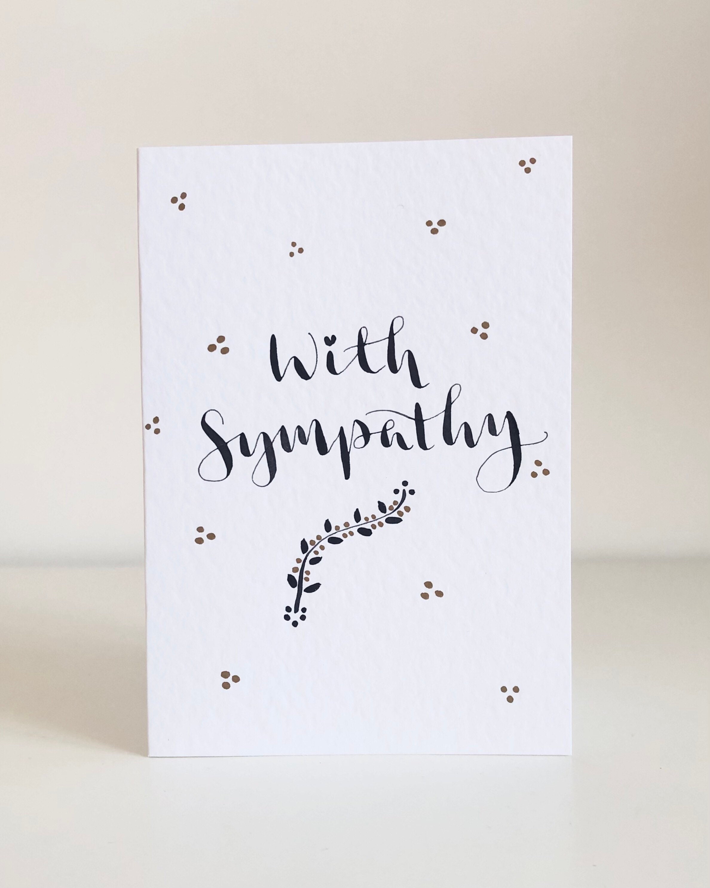 WITH SYMPATHY CARD Condolence Card Modern Sympathy Card Etsy