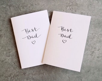 Personalisierte Best Dad Karte - Handgemachte minimalistische Vatertagsgruß