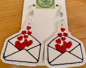 Heart envelope Earrings