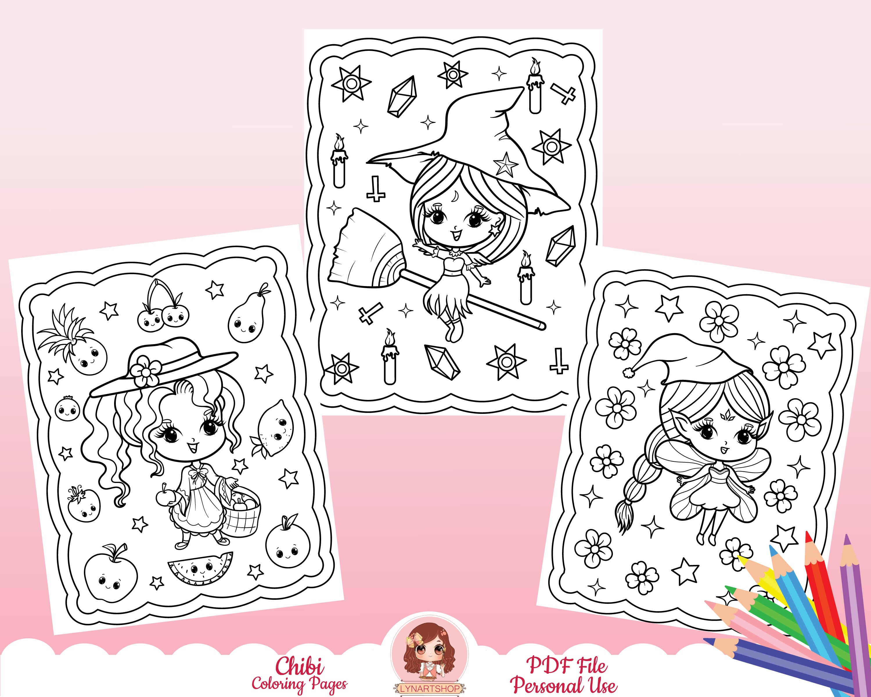Chibi Coloring Pages Anime Girls Coloring Pages Cute Girls - Etsy ...