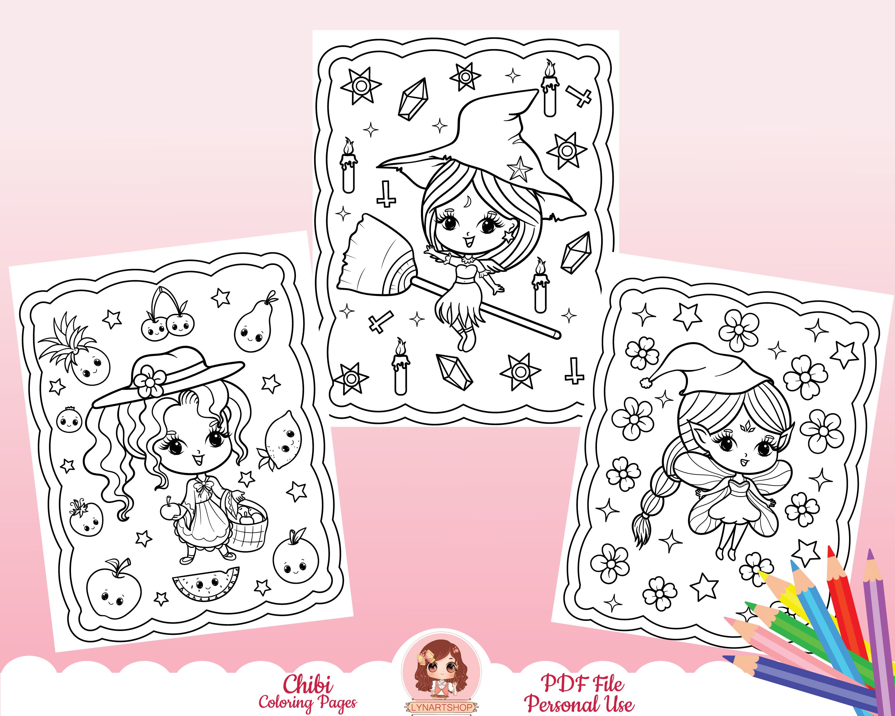 cartoon girl cute princess doodle kawaii coloring pages