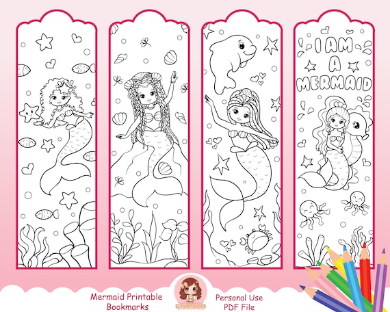 Printable Bookmarks for Kids Printable Bookmark Coloring - Etsy