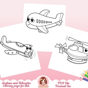 Airplane And Helicopter Printables
