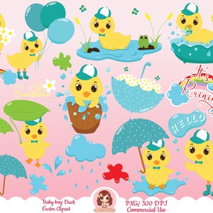 clipart de patos fofos PNG, clipart de patinho, clipart de pato de borracha, patinho, primavera, flores, uso comercial, pato kawaii, clipart de vetor