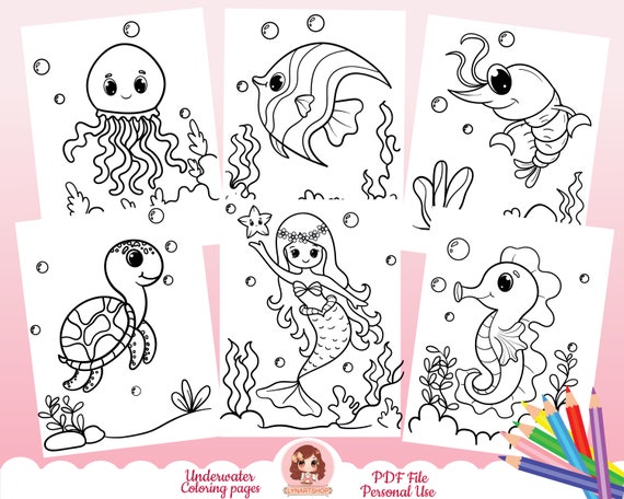 under the sea creatures coloring pages