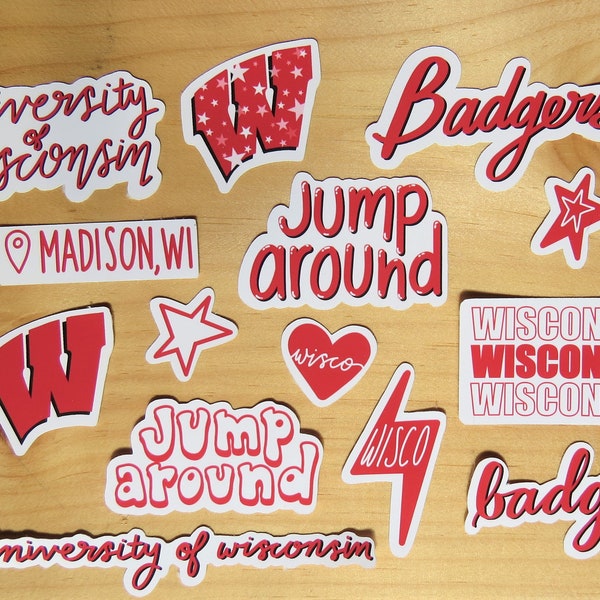 University of Wisconsin Sticker Set