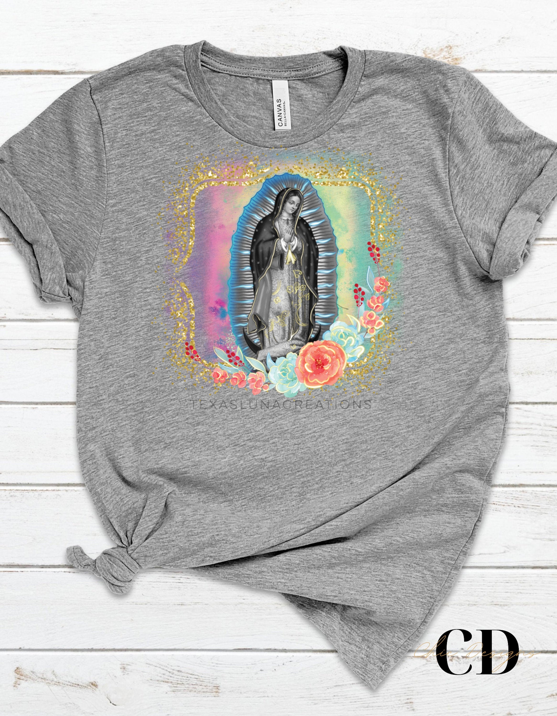 Virgin Mary Tshirt/ Catholic Tshirt /saint Mary /virgen De Etsy