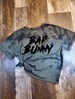 Bad Bunny T- shirt ,Tie Dye T-Shirt,adult (XS-XL) (unisex ) 100% cotton, green, bad bunny merch, trendy,Mothers day gift 