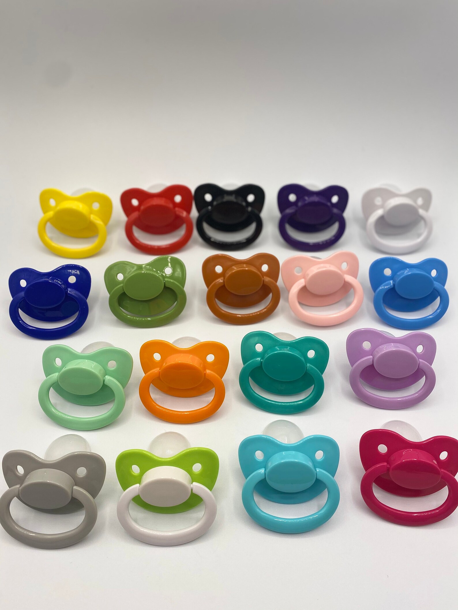 Bulk ABDL Pacifiers 20 Count. Pick Your Own Colors Etsy