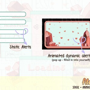 Animated Ruby Crystal Red Twitch Package: Twitch Cute Cam Overlays ...