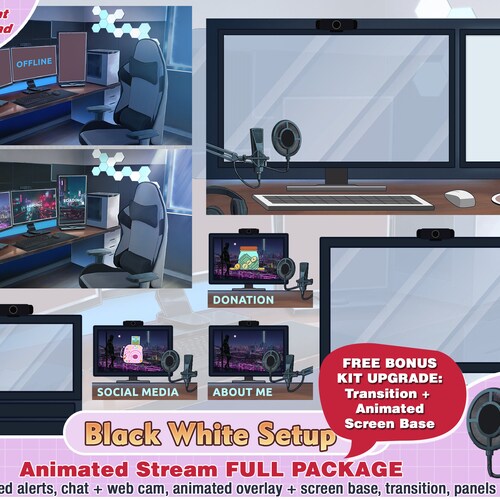 Animated Cozy Gaming Room Twitch Stream Package Aesthetic - Etsy