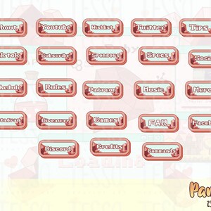 Animated Ruby Crystal Red Twitch Package: Twitch Cute Cam Overlays ...